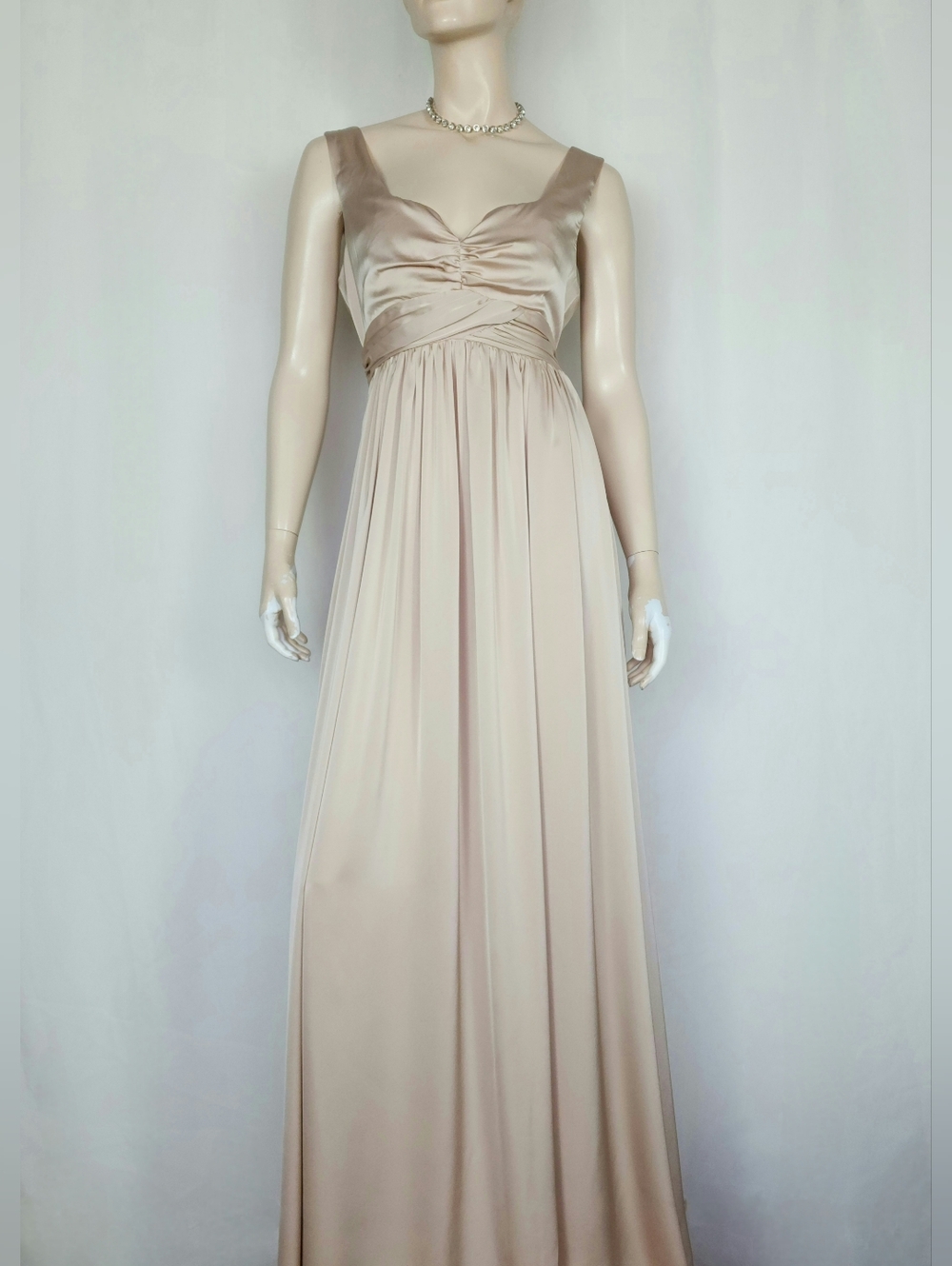 Women's Elegant Formal Evening Bridesmaid Gala Dress 10 M NEW Custom Champagne